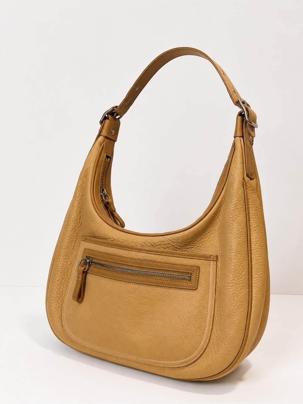 Vintage Coach Leather Shoulder Bag Brown Hobo Model M35-4453